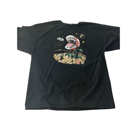 Star Wars & Mario Bros. Mashup T Shirt Size XL Vintage 2000s See Measurements - Picture 5 of 6